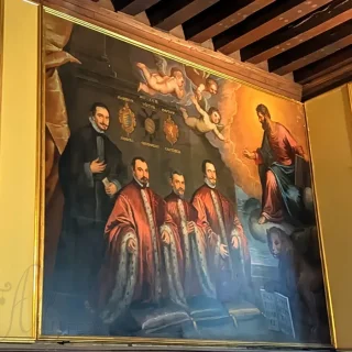 Святой Марк во славе и портреты трех Авогадори, Робусти Доменико, 1606 г. Дворец Дожей