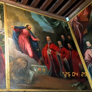 Святой Марк во славе и портреты трех Авогадори, Робусти Доменико, 1623 г. Дворец Дожей