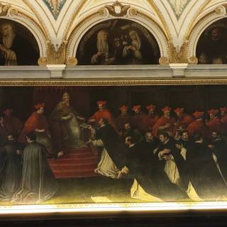 Гороний III, одобряющий устав святого Доминика, Бассано Леандро, 1600 г. Базилика Санти Джиовани-е-Паоло