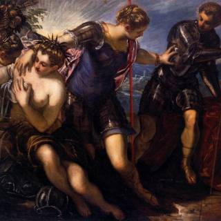 Минерва отодвигает Марса от Мира и Процветания, Тинторетто, 1576-1577 г. Дворец Дожей