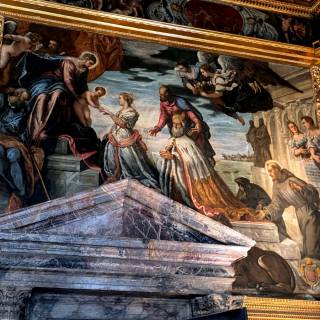 Мистическое обручение Святой Екатерины, Тинторетто, 1576 г. Дворец Дожей