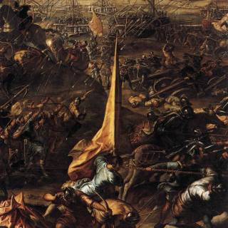 Завоевание Зары, Тинторетто, 1584 г. Дворец Дожей