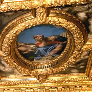 Пожилой восточный мужчина с молодой женщиной, Веронезе Паоло, 1554-1556 г. Дворец Дожей