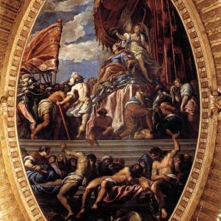 Венеция, увенчанная победой, Пальма Младший, 1584 г. Дворец Дожей