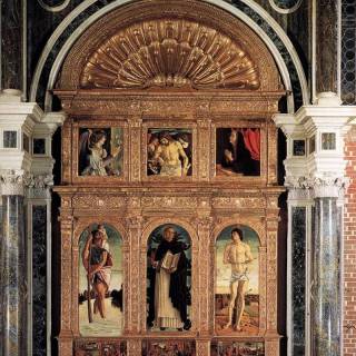 Полиптих Сан Винченцо Феррера, Беллини Джованни, 1464-1470 г. Базилика Санти Джиовани-е-Паоло