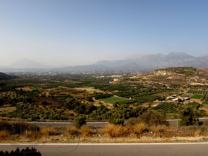 Фестос, Крит, Греция вид на долину Месара