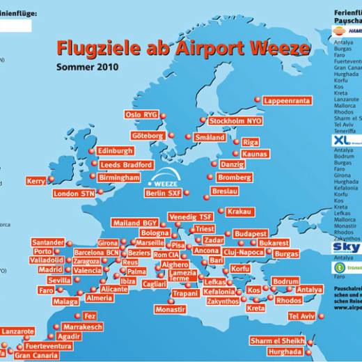 Несколько фактов из истории аэропорта Дюссельдорф Веце (Flughafen Weeze / airport Weeze).