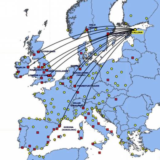 Ryanair и Аэропорт Таллина Lennart Meri Tallinn Airport.