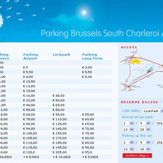 Паркинг Аэропорта Брюссель - Charleroi Brussels South