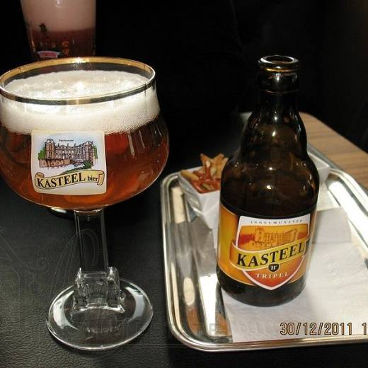 Пиво эль Kasteel Tripel и ламбик Belle-Vue Framboise