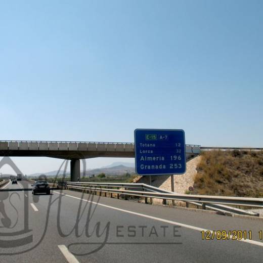 Дорога из Мил Палмерас до границы Андалусии, город Лорка