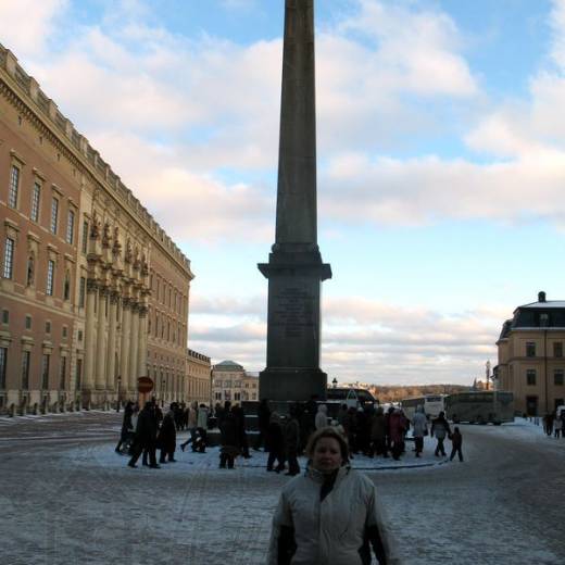 Обелиск на Слотсбакене – исторический центр Стокгольма.