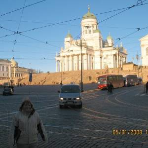 Центр Хельсинки, Финляндия – Сенатская площадь и Кафедральный Собор.